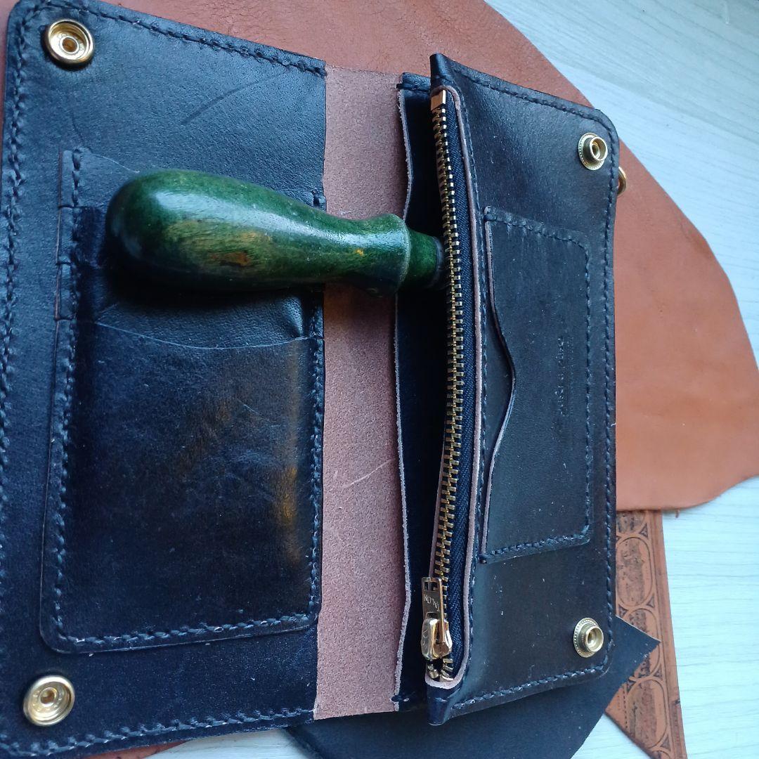 トラッカーウォレット　ロング　茶芯　ハンドメイド　42TALON復刻