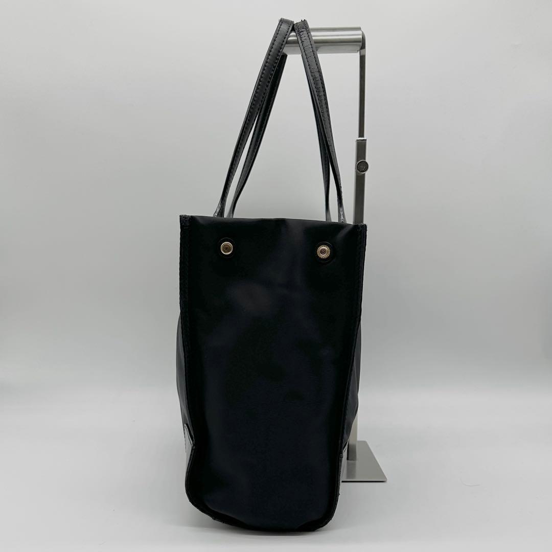【美品】Tory Burch レザー×ナイロン トートバッグ 大容量 A4 黒