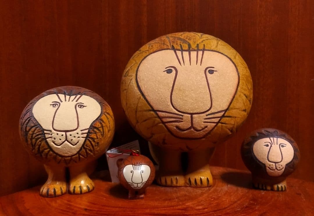 リサラーソン ライオン 大中小キーホルダー４点セット 北欧 美品