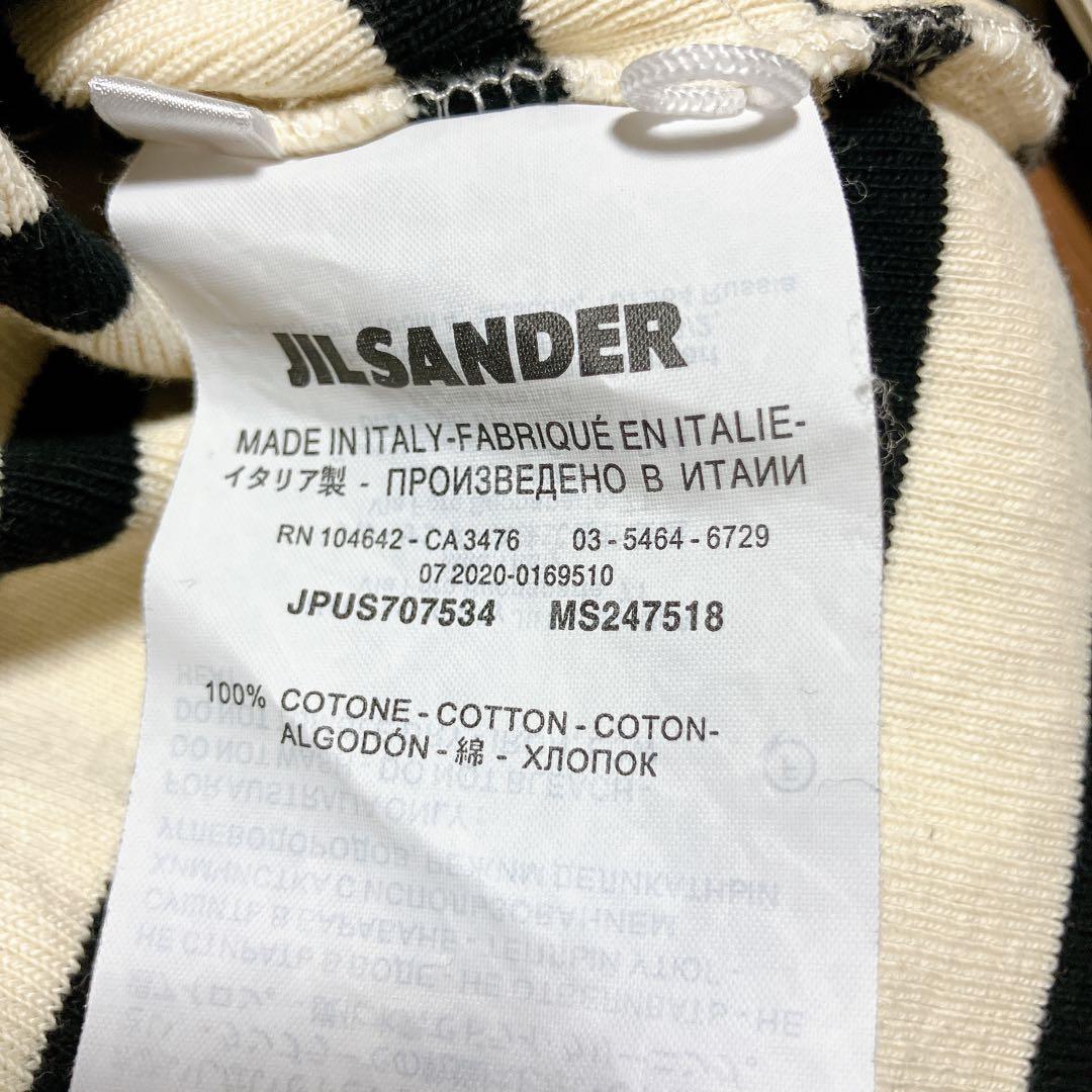 JIL SANDER【L】Tシャツ カットソー 五分丈 メンズ 厚手 綿100%