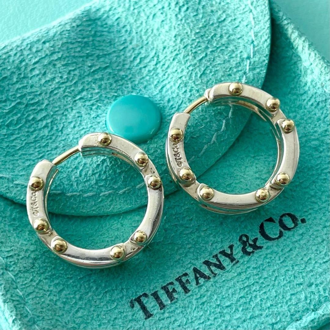 TR44 ティファニー ゲートリンク フープ ピアス 750 SO3fe