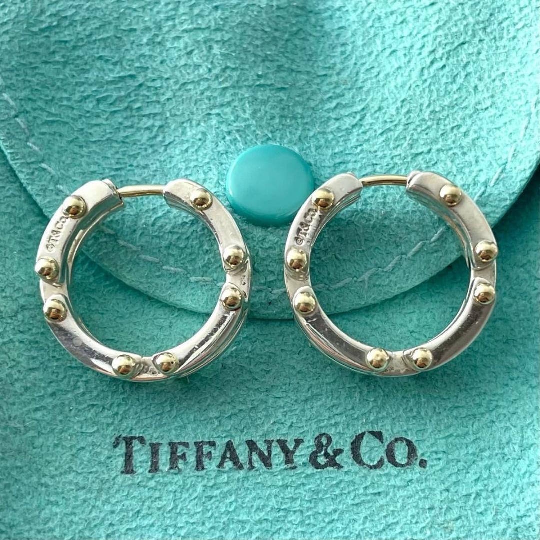 TR44 ティファニー ゲートリンク フープ ピアス 750 SO3fe