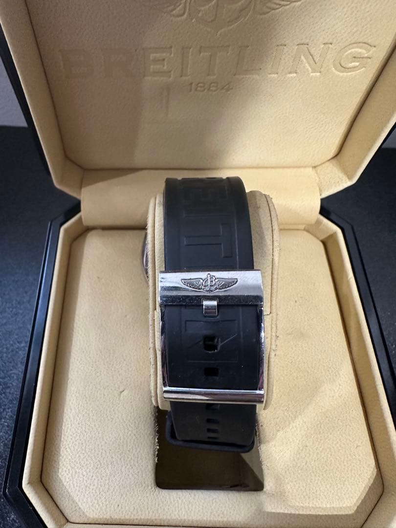 BREITLING ヘッドウィンド　ブルーダイヤルラバーブレスレット