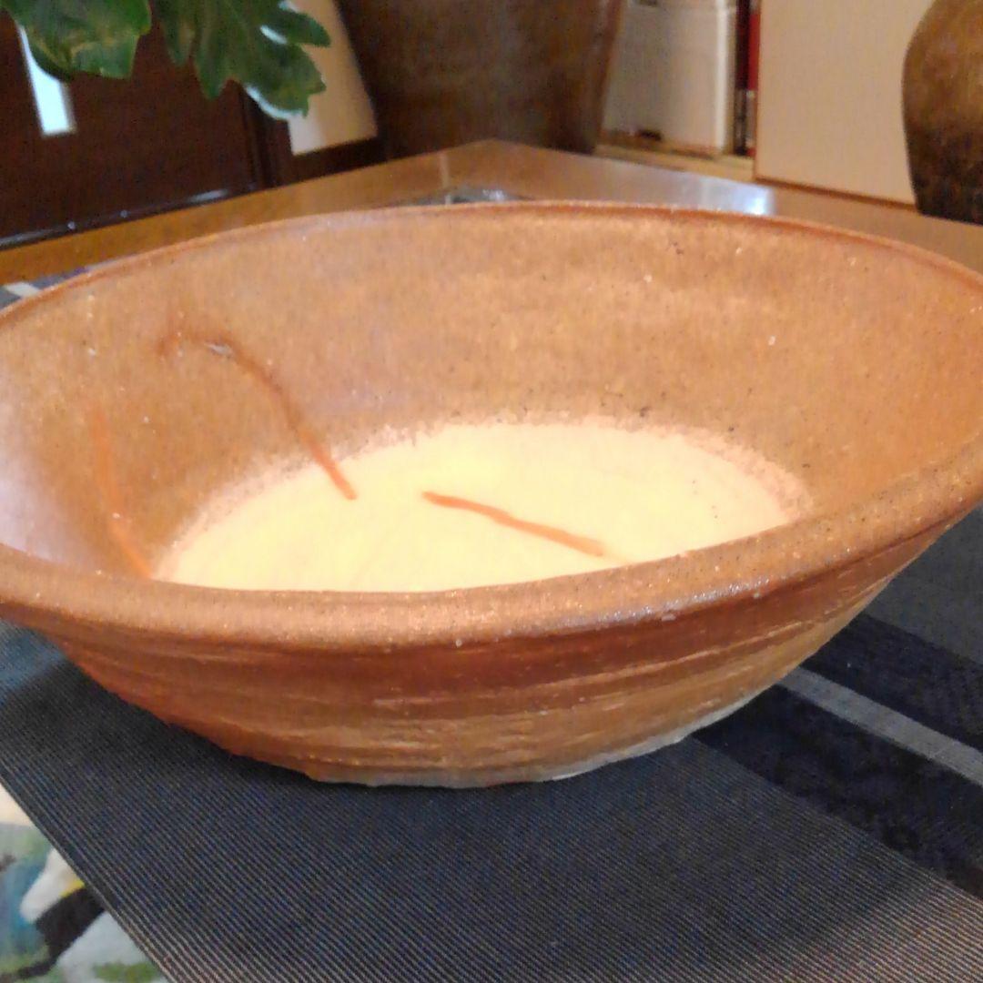 優しい　鉢　備前焼