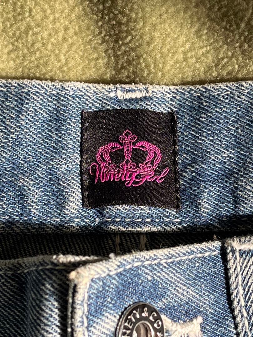完売品 9090 Feather logo Buggy Denim Pants