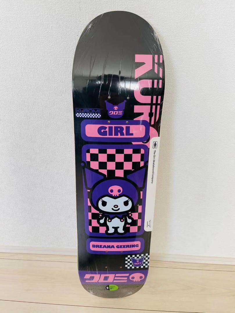 台湾製無地黒デッキテープ付き ガール　Girl 8.0デッキ　クロミ