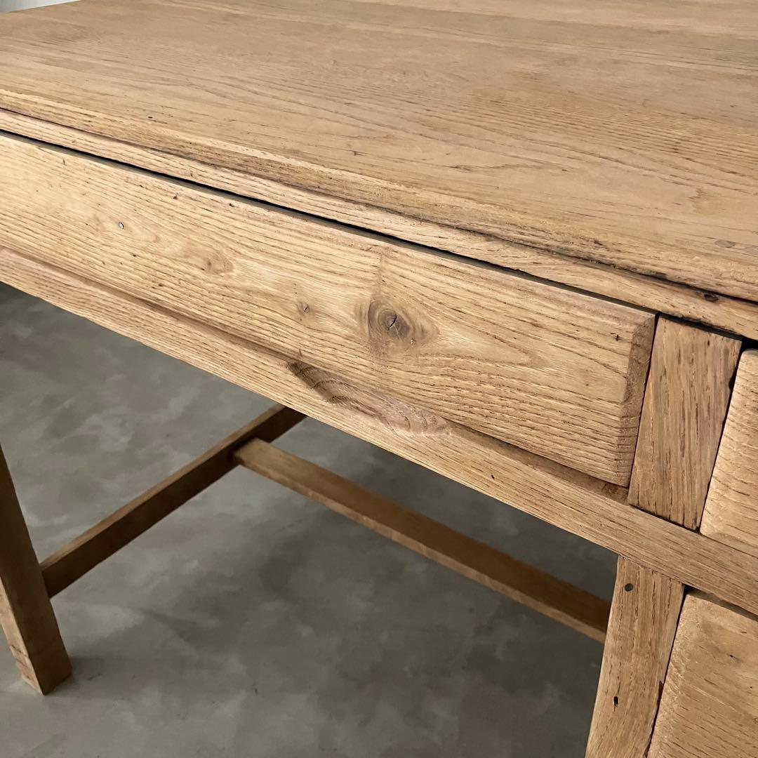 レトロ　アンティーク　古道具　古家具　剥離　ストリップド　机　テーブル　昭和