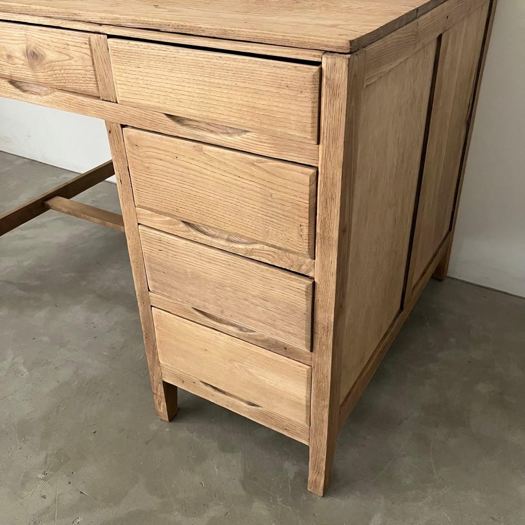 レトロ　アンティーク　古道具　古家具　剥離　ストリップド　机　テーブル　昭和