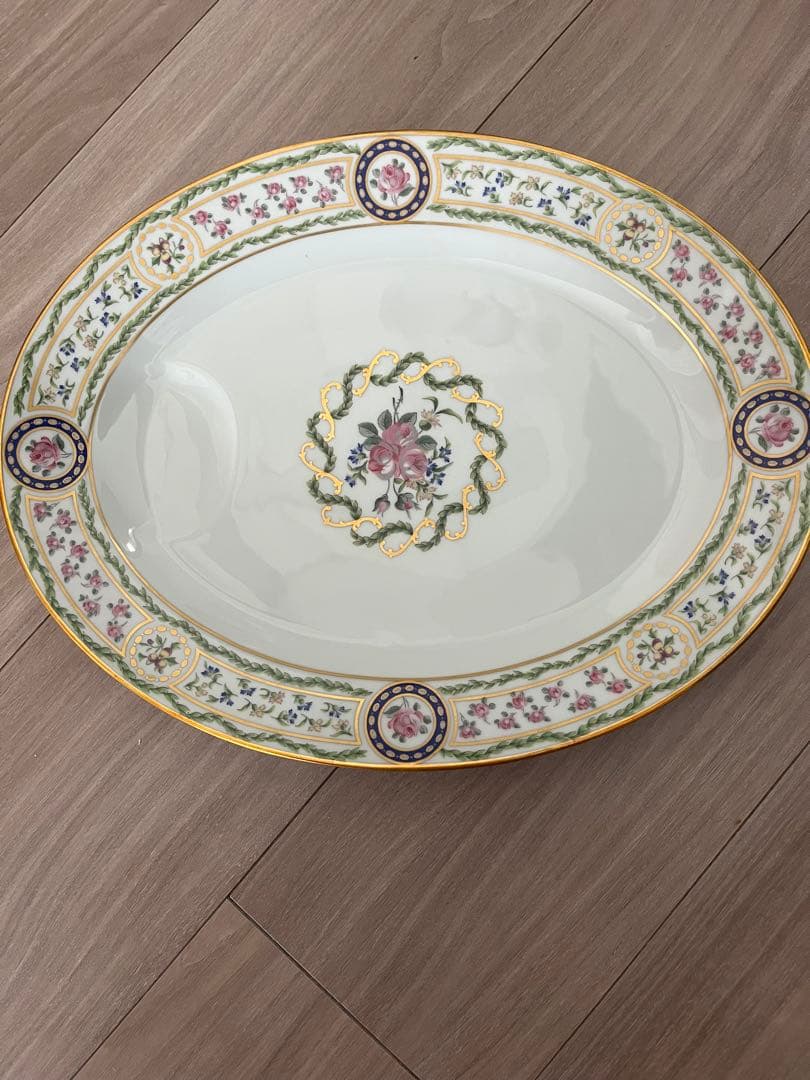 Haviland 花柄 楕円大皿 フランス製