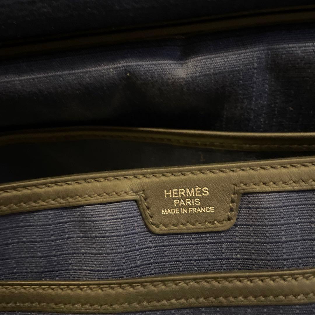 【極美品】エルメス　Allback メッセンジャーバッグ　ネイビー