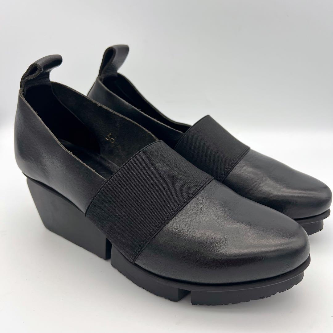 H*i様 trippen トリッペン ウェッジソール バージー 黒 レザー 36