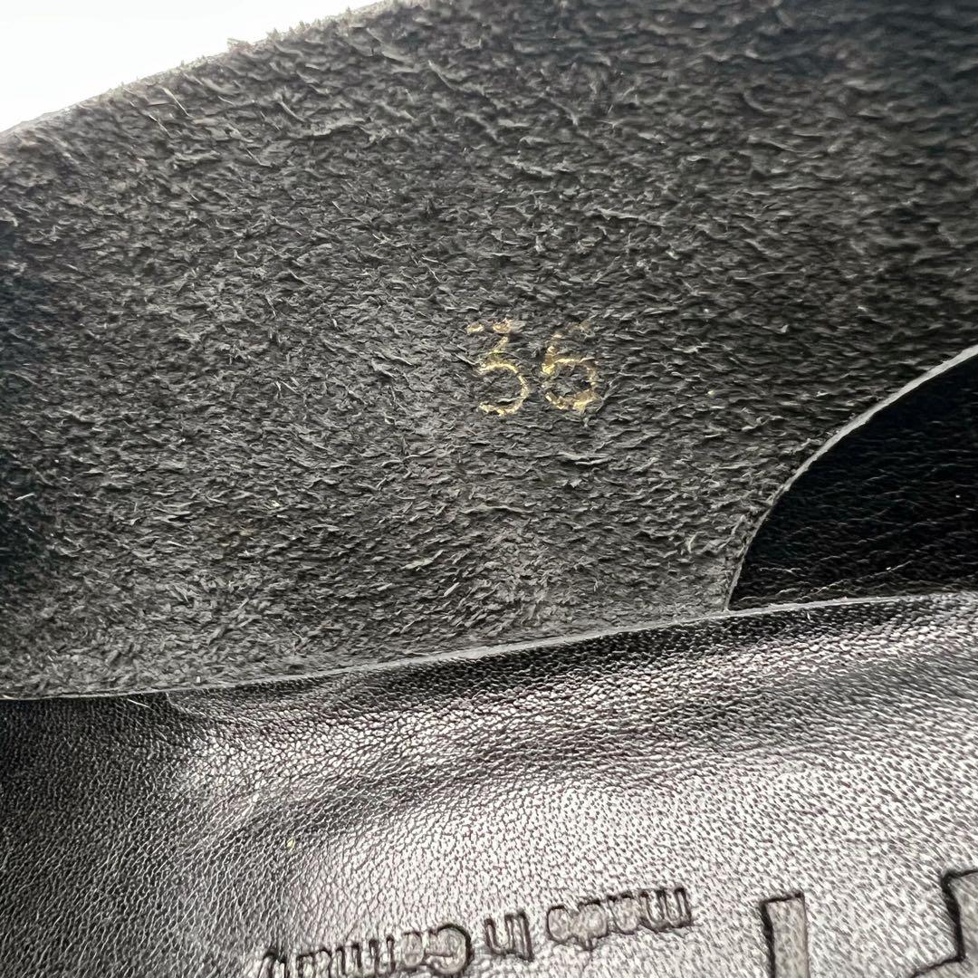 H*i様 trippen トリッペン ウェッジソール バージー 黒 レザー 36