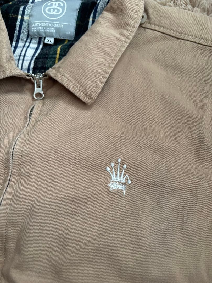 00s stussy スウィングトップ　ブルゾン　ベージュ　ステューシー　XL