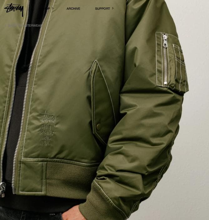 3月引越し様　新品 STUSSY BUILT BOMBER JACKET