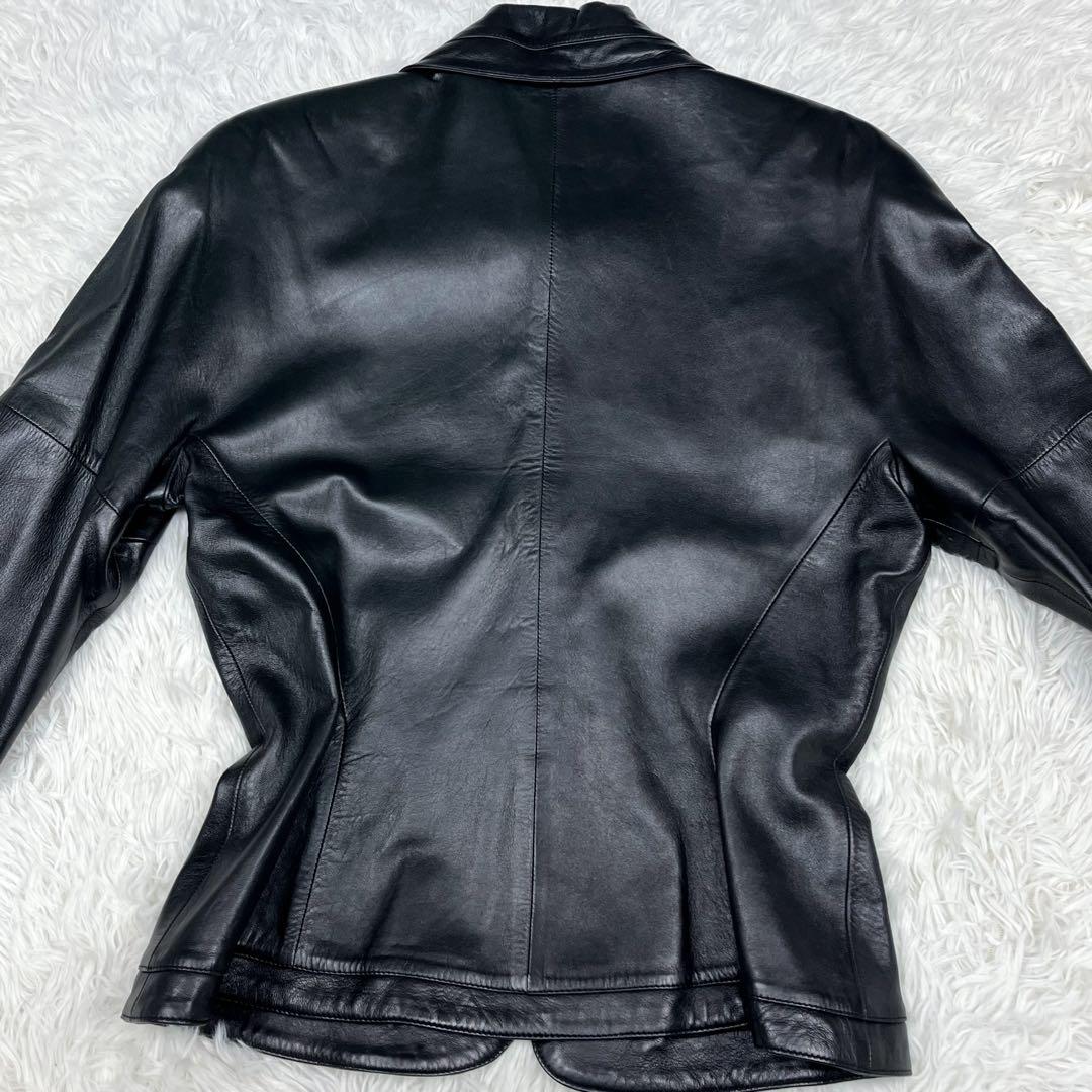 美品 超希少 ロエベ レザージャケット ナポレオンジャケット アナグラム金ボタン