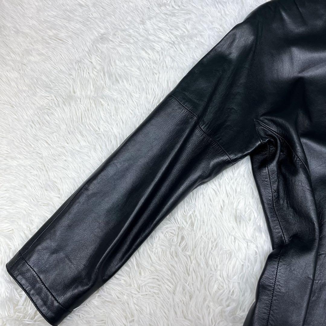 美品 超希少 ロエベ レザージャケット ナポレオンジャケット アナグラム金ボタン