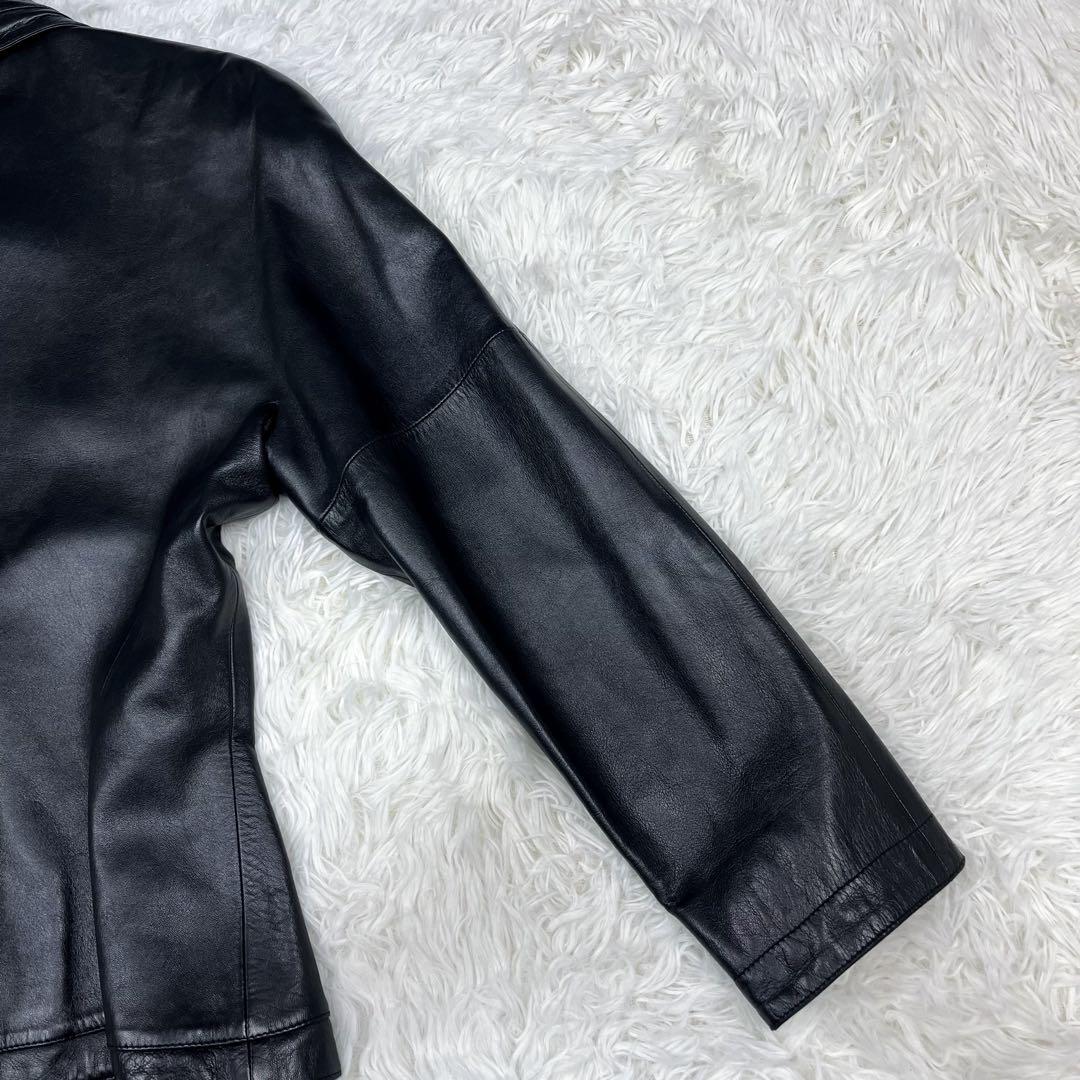 美品 超希少 ロエベ レザージャケット ナポレオンジャケット アナグラム金ボタン