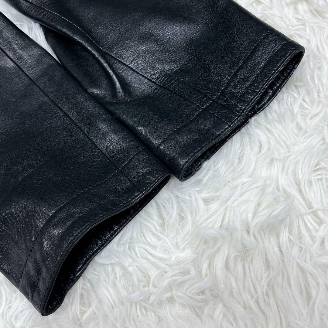 美品 超希少 ロエベ レザージャケット ナポレオンジャケット アナグラム金ボタン