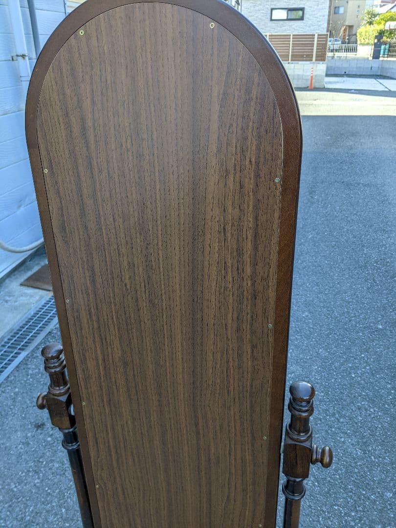 カリモク　アンティーク　ミラー　スタンドミラー