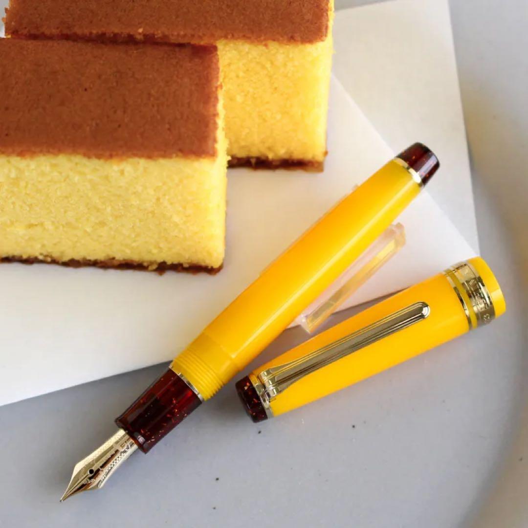 【新品未使用】　カステラ万年筆 F(細字) 石丸文行堂