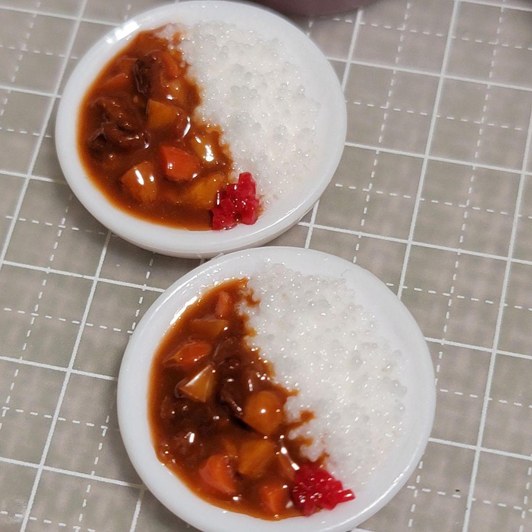 ミニチュアフード カレーライスセット