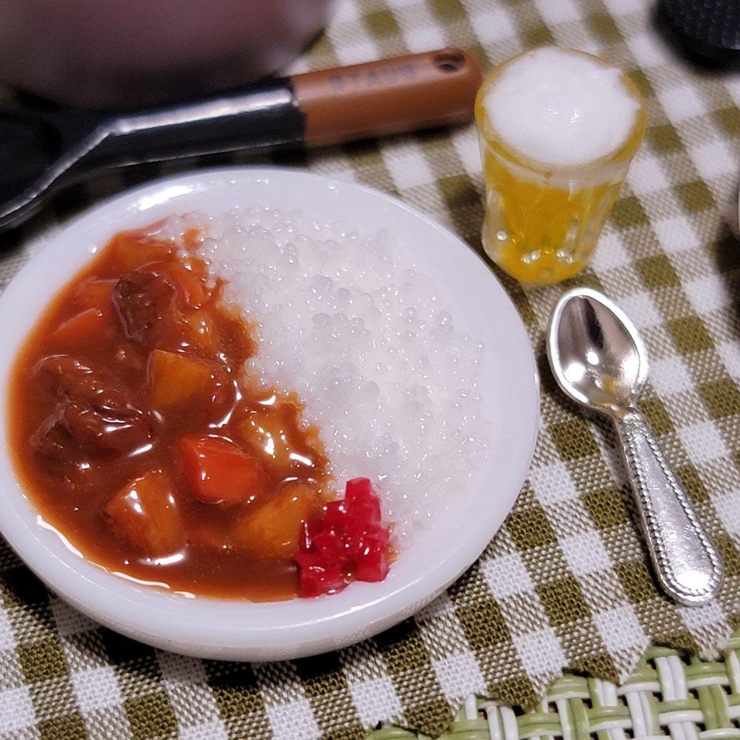 ミニチュアフード カレーライスセット