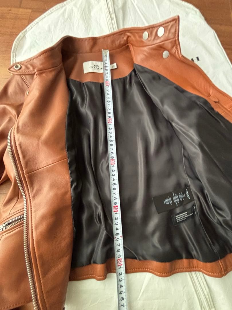 コーチ　COACH レザージャケット　ライダースジャケット　キャメル