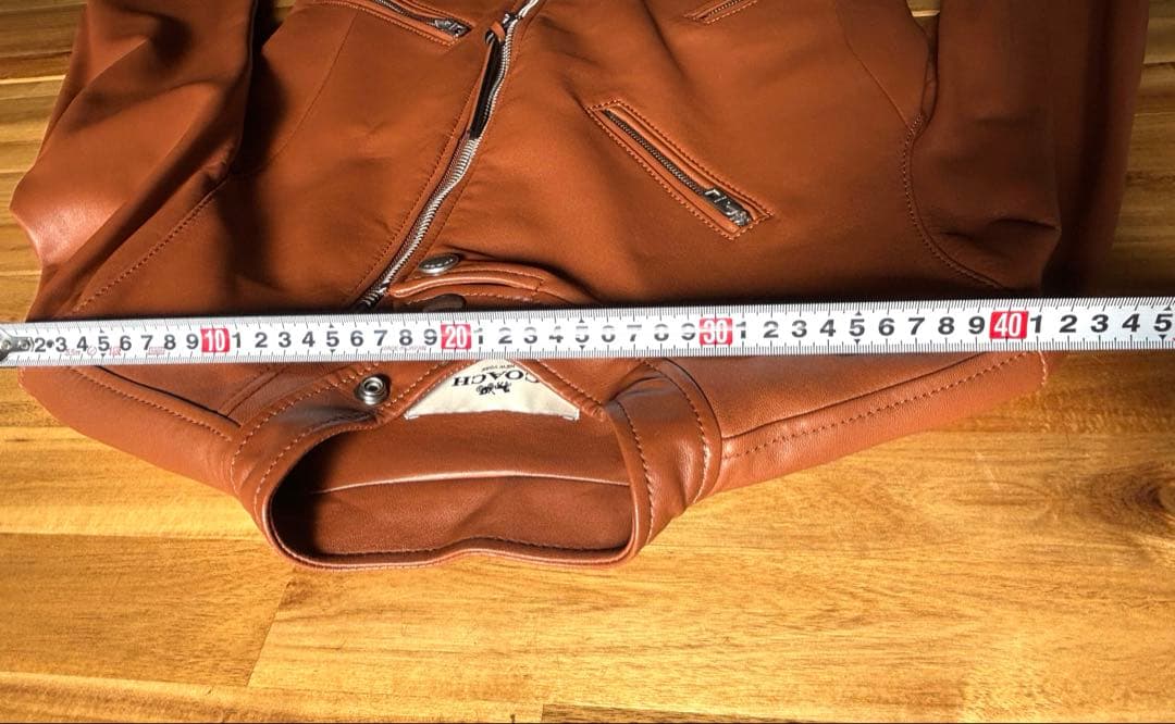 コーチ　COACH レザージャケット　ライダースジャケット　キャメル