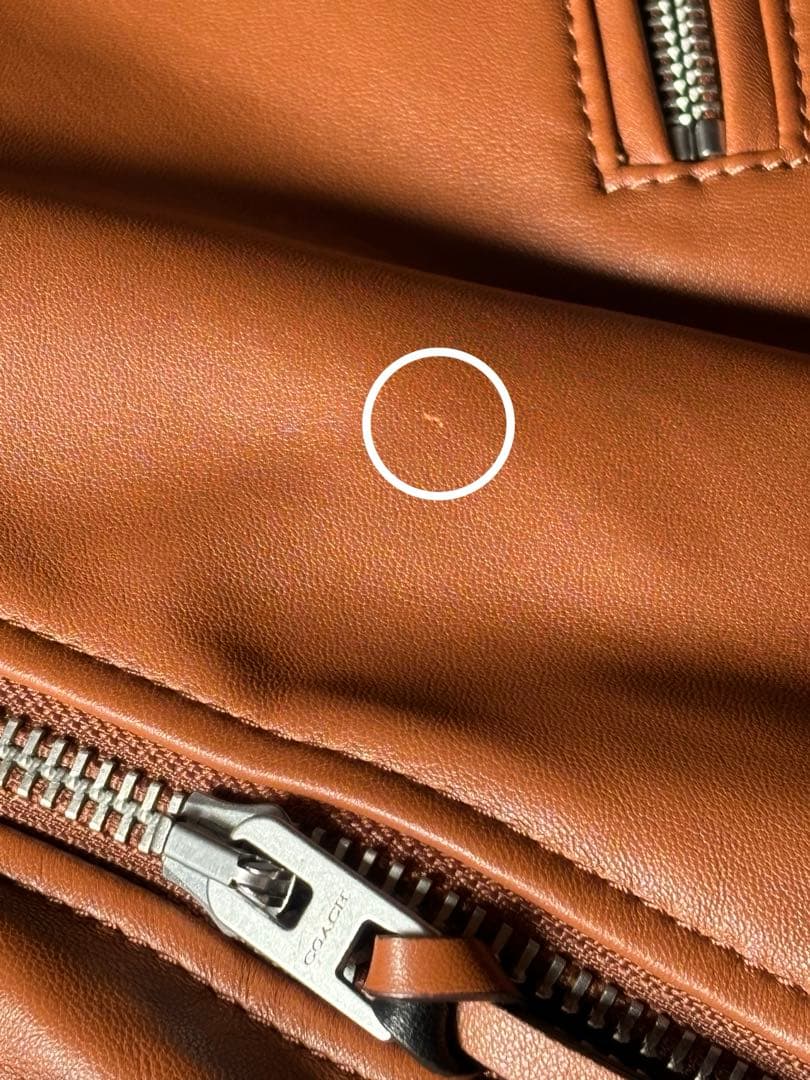 コーチ　COACH レザージャケット　ライダースジャケット　キャメル