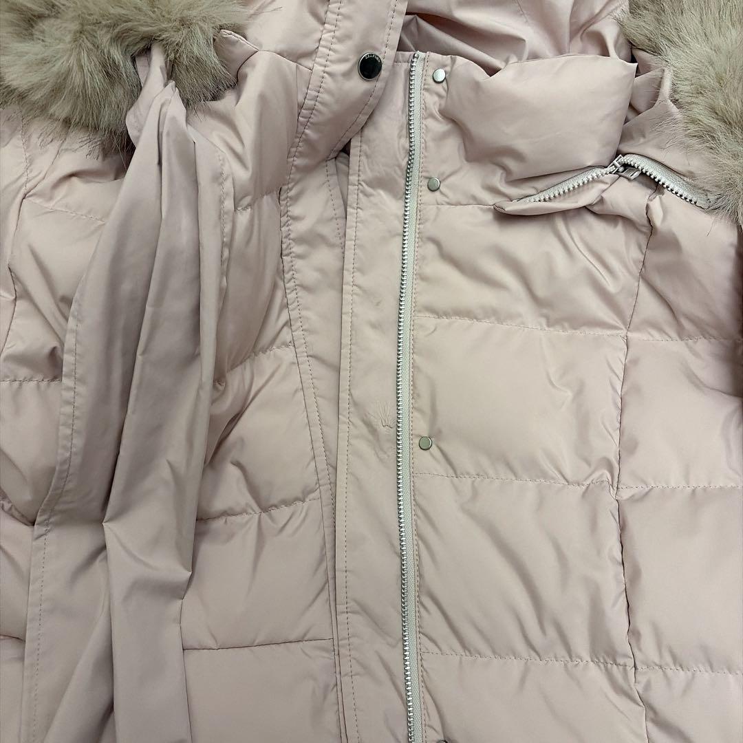 セルフォード　フードリボンロングダウンコート　ピンク　サイズ38（M相当）