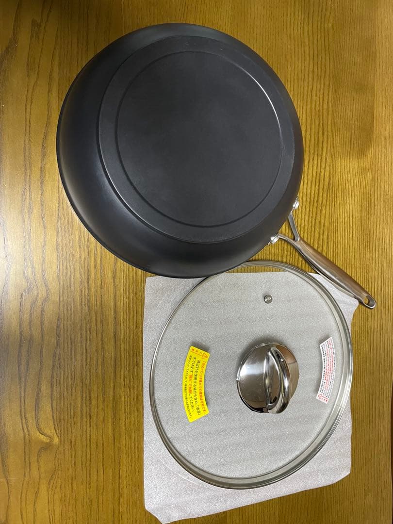 アサヒ軽金属　かるパン　軽量29cmフライパン ガラス蓋付き　①