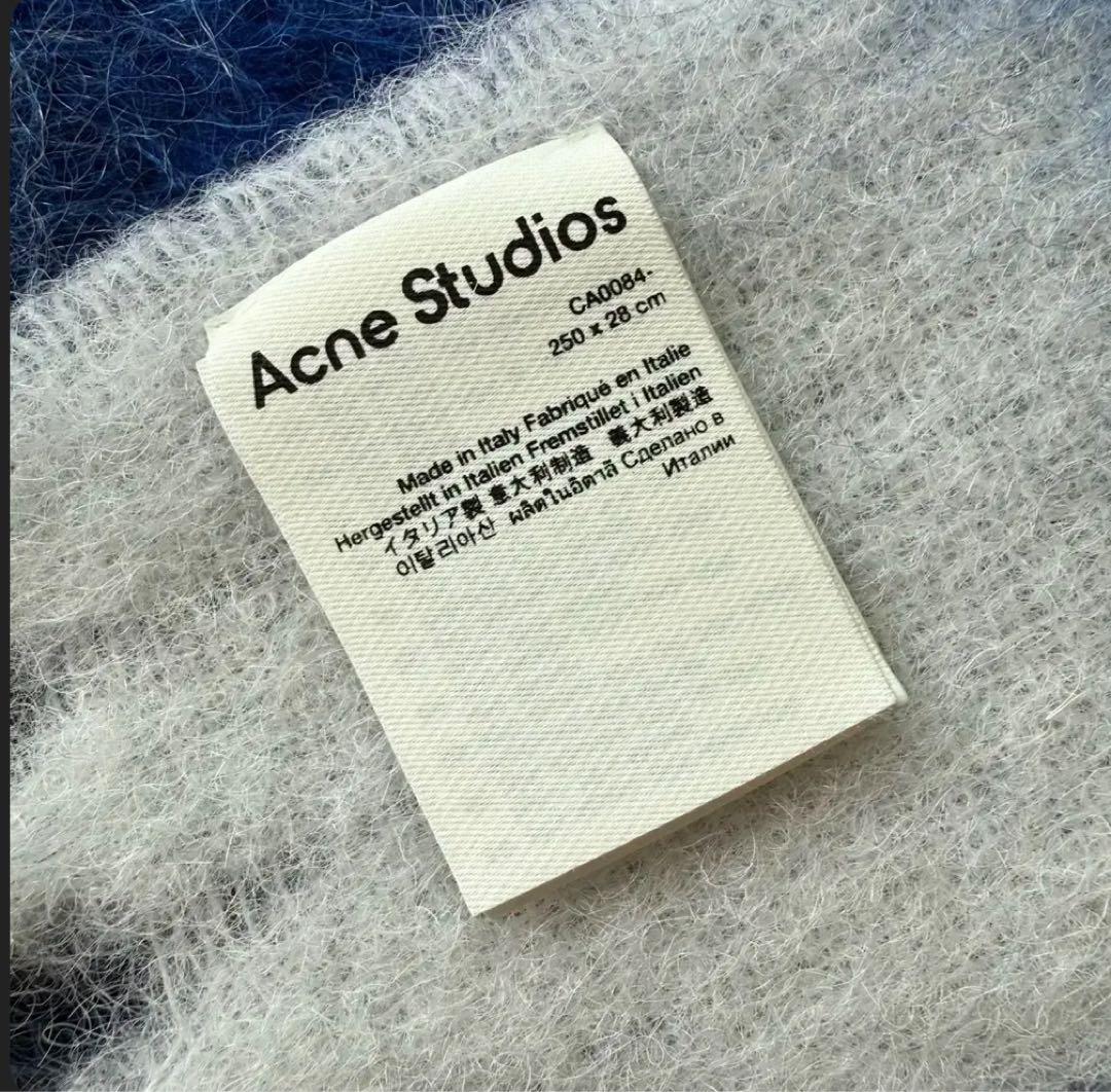 も*欄様 Acne Studios 青系マフラー ウール混合 約180cm