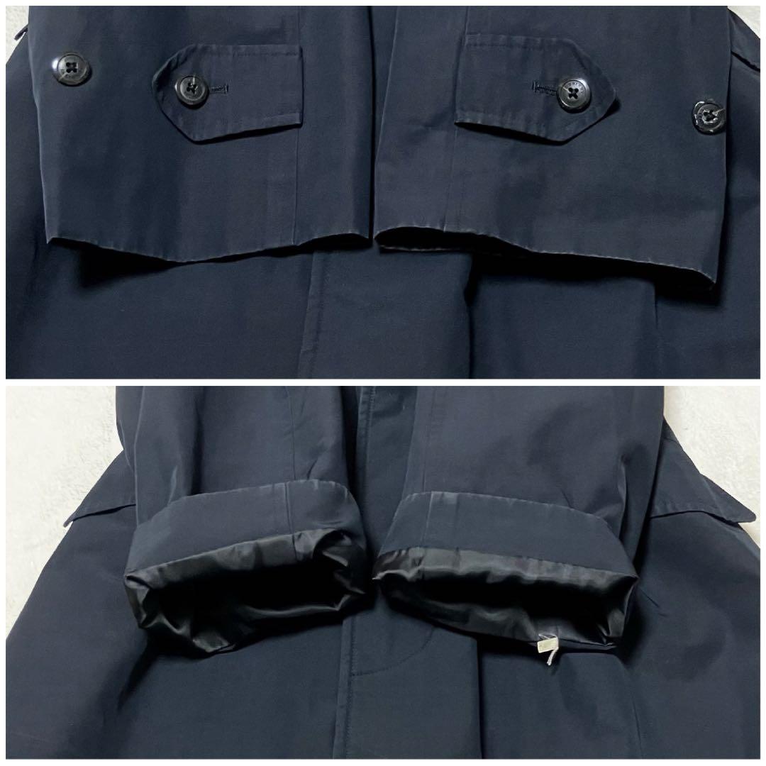 バーバリーロンドン　ステンカラーコート　ロング110 裏ノバチェック総柄　XL