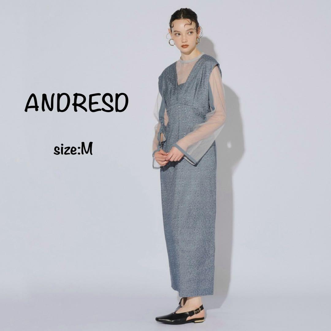あい アンドレスド Vライン ジャガード ドレスANDRESD M