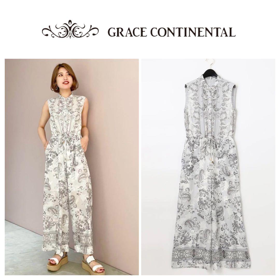 【グレースコンチネンタル】定価4,6万 オーナメントプリント サロペット