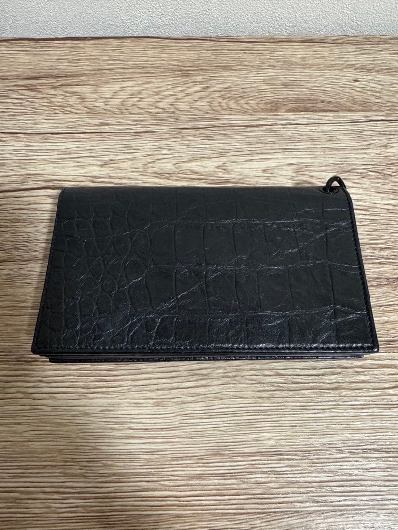 【希少 レア】SAINT LAURENT PARIS クロコダイル 財布 黒