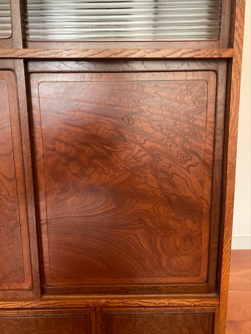 木組み　骨董　食器棚　タンス