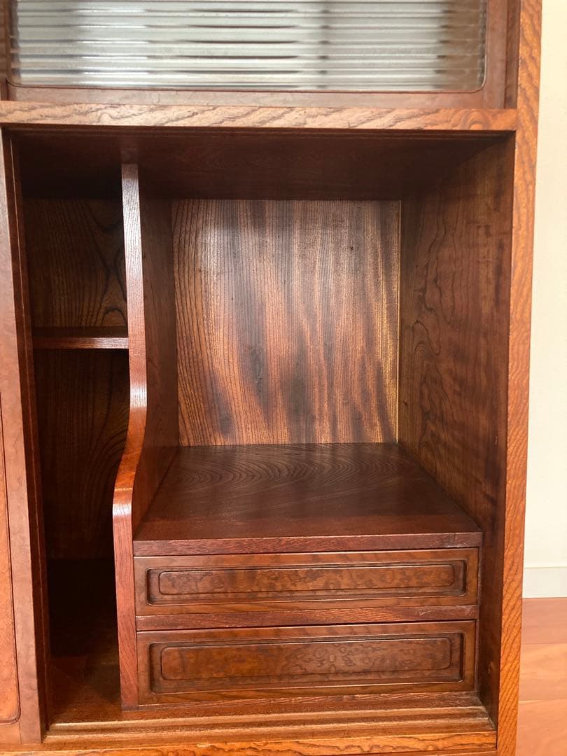 木組み　骨董　食器棚　タンス