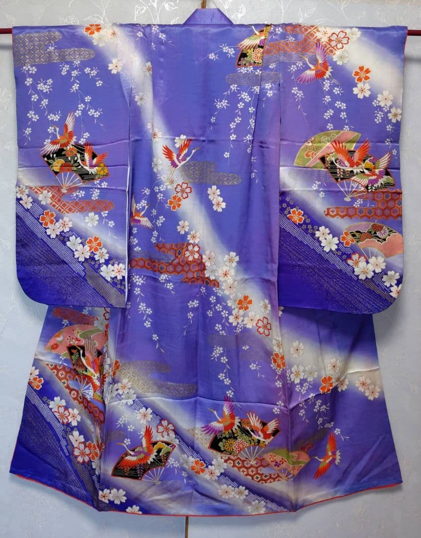 RK542洗える子供着物着丈130センチ裄丈50センチ7歳前後用