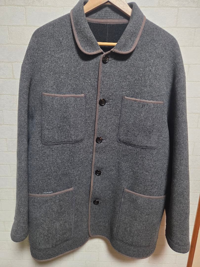 papas パパス ウールハーフコートダブルフェイス D0404FJM54　M