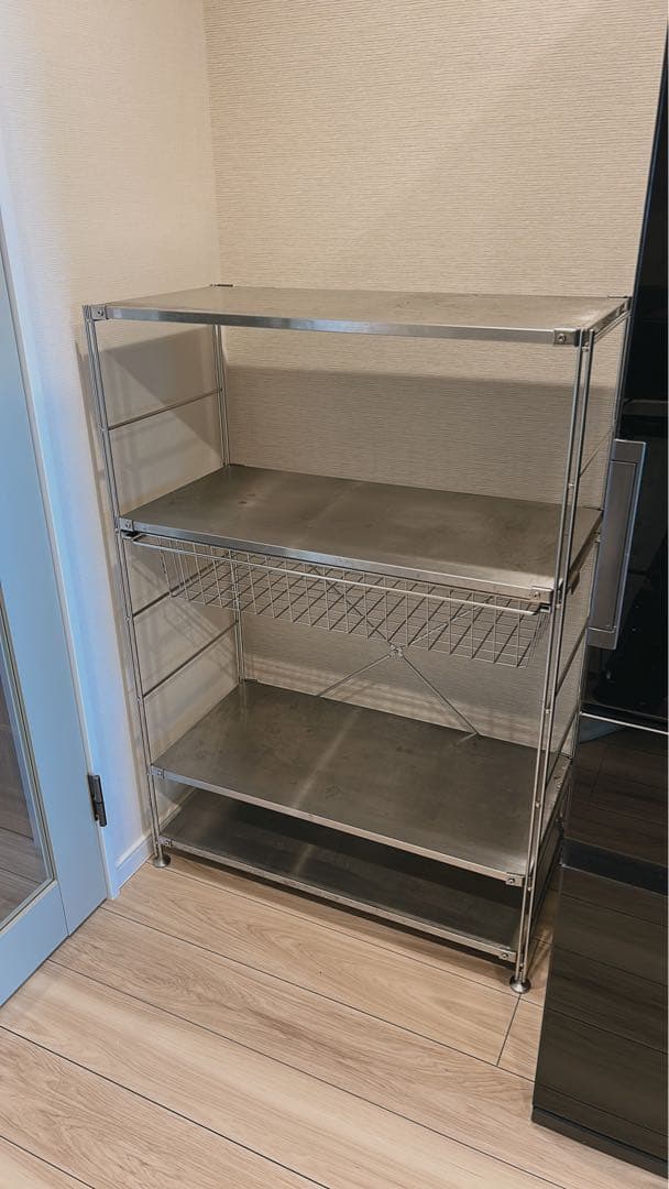 【無印良品】MUJI ステンレス オープンシェルフ ステンレスユニットシェルフ