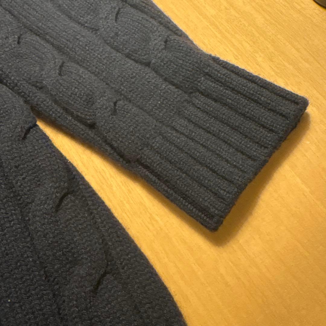 鎌倉シャツ ショールカラーケーブルカーディガン ウールカシミヤ（7ゲージ）