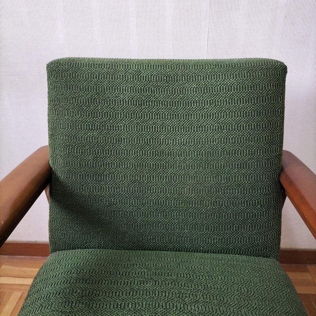 オールド　カリモク　Kチェア　グリーン