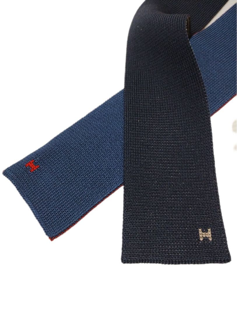 エルメス キャトル・タン シルクニットネクタイマルチカラー