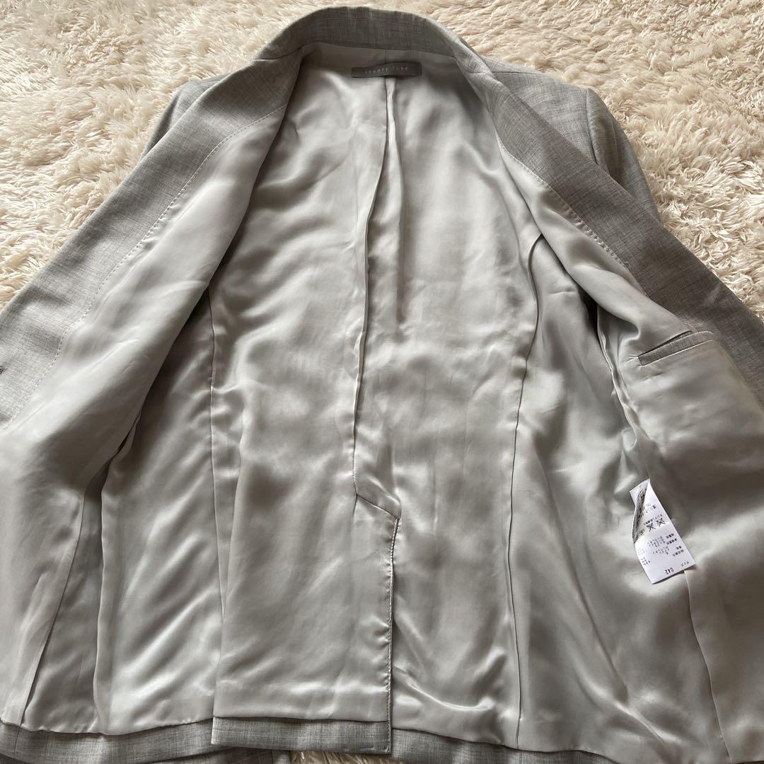 美品　大きいサイズ42/44 セオリーリュクス　パンツスーツ　エグゼクティブ　灰