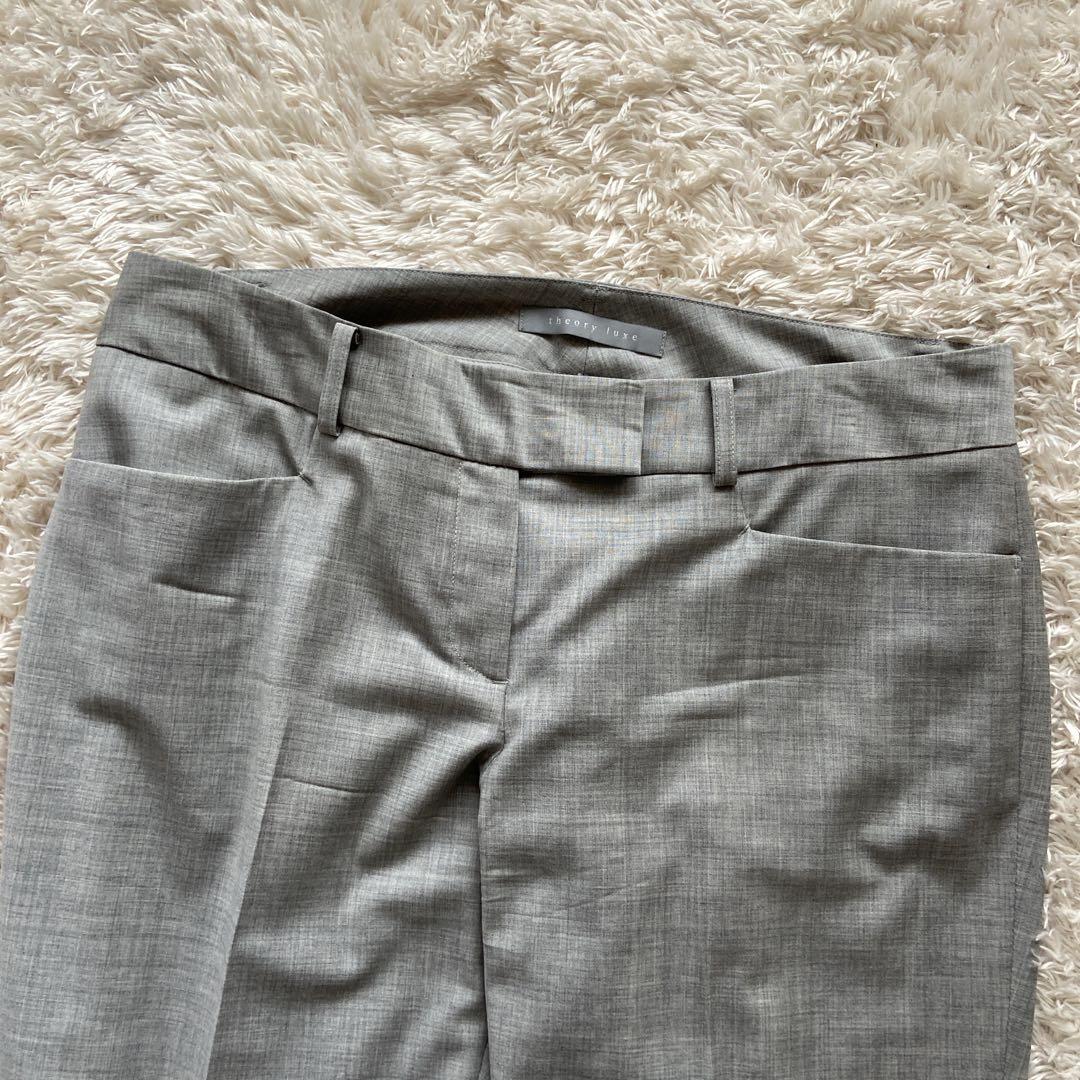 美品　大きいサイズ42/44 セオリーリュクス　パンツスーツ　エグゼクティブ　灰