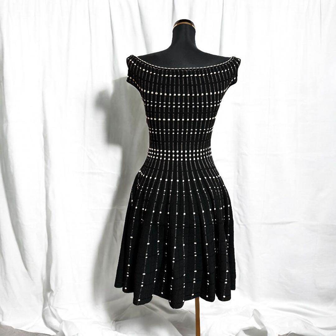 美品 ALEXANDER McQUEEN ニット ワンピース ブラック XS