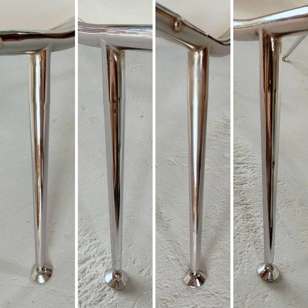 ミッドセンチュリー ガラステーブル アイボリー センターテーブル 白