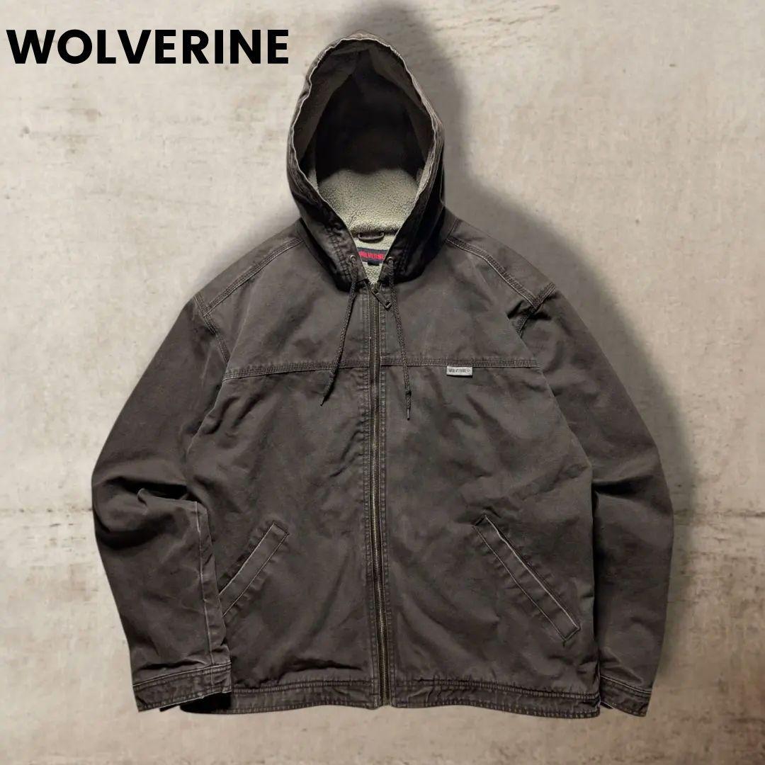 WOLVERINEダックアクティブジャケット 裏ボアフェードブラウン雰囲気系