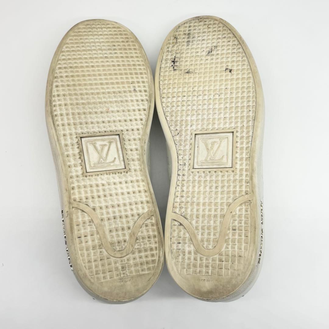 ✨美品✨ルイヴィトン レザースニーカー クロコ型押し ホワイト　24cm
